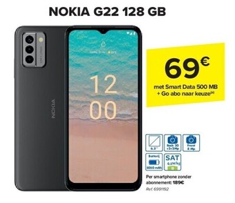 Carrefour Nokia g22 128 gb aanbieding