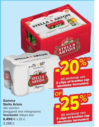 Carrefour Gamma stella artois aanbieding