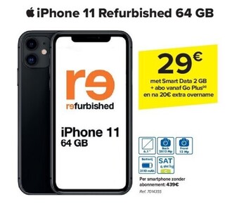Carrefour Iphone 11 refurbished 64 gb aanbieding