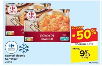 Carrefour Scampi diabolo carrefour 250 g aanbieding
