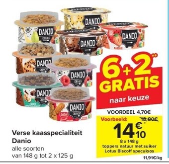 Carrefour Verse kaasspecialiteit danio aanbieding