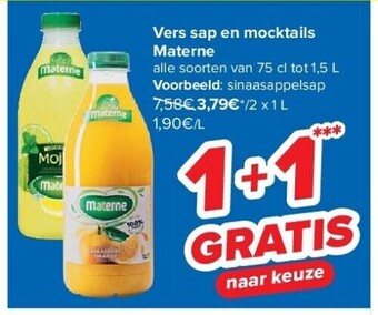 Carrefour Vers sap en mocktails materne aanbieding