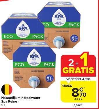 Carrefour Market Natuurlijk mineraalwater Spa Reine 5 L aanbieding