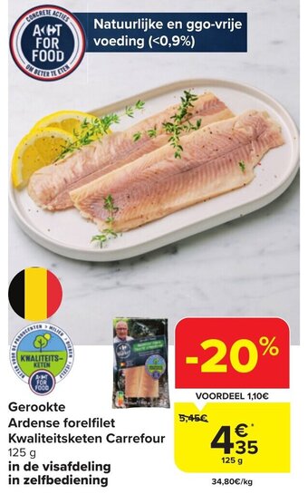 Carrefour Market Gerookte Ardense forelfilet Kwaliteitsketen aanbieding