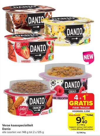 Carrefour Market Verse kaasspecialiteit Danio aanbieding