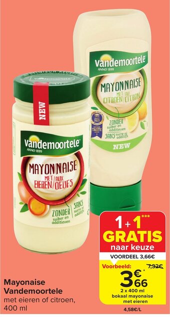 Carrefour Market Mayonaise Vandemoortele 400 ml aanbieding