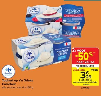 Carrefour Market Yoghurt op z'n Grieks aanbieding