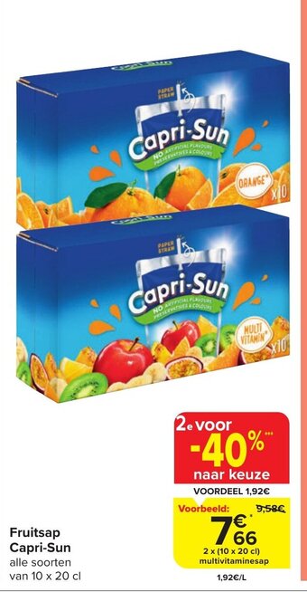 Carrefour Market Fruitsap Capri-Sun aanbieding