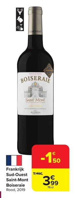 Carrefour Market Frankrijk Sud-Ouest Saint-Mont Boiseraie Rood, 2019 aanbieding