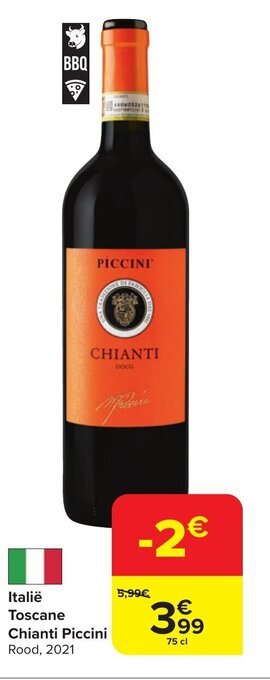 Carrefour Market Italië Toscane Chianti Piccini aanbieding