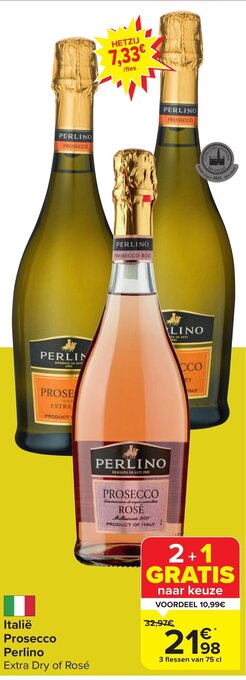 Carrefour Market Italië Prosecco Perlino aanbieding