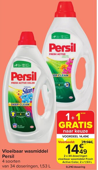 Carrefour Market Vloeibaar wasmiddel Persil aanbieding