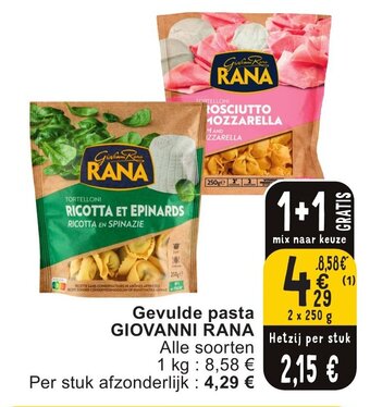 Cora Gevulde pasta GIOVANNI RANA aanbieding
