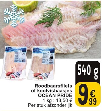 Cora Roodbaarsfilets of koolvishaasjes OCEAN PRIDE aanbieding