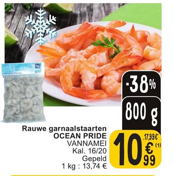 Cora Rauwe garnaalstaarten OCEAN PRIDE aanbieding