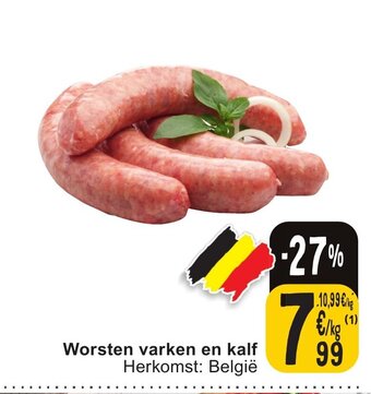 Cora Worsten varken en kalf aanbieding