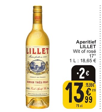 Cora Aperitief LILLET aanbieding