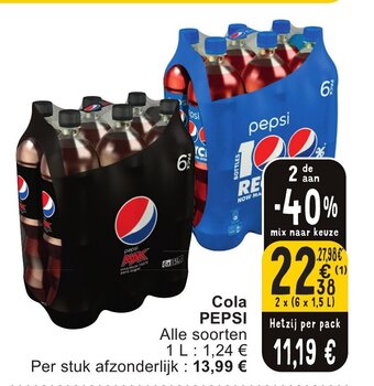 Cora Cola PEPSI aanbieding