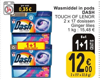 Cora Wasmiddel in pods DASH aanbieding