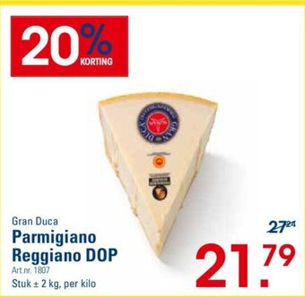 Gran Duca Parmigiano Reggiano DOP, Stuk ± 2 kg,