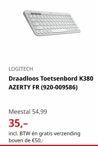 Draadloos Toetsenbord K380 AZERTY FR