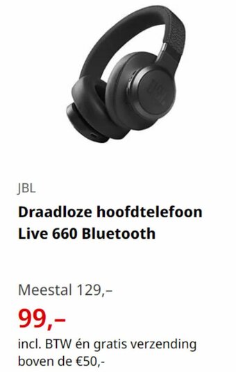 MediaMarkt Draadloze hoofdtelefoon Live 660 Bluetooth aanbieding
