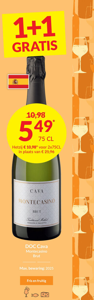 DOC Cava Montecasino promotie bij Intermarché