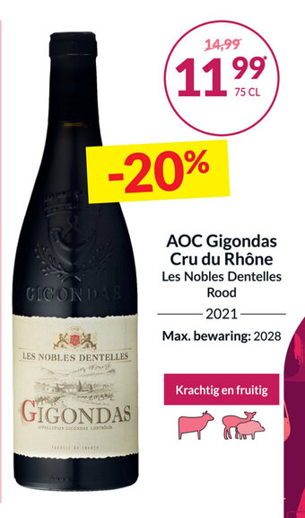 Intermarché AOC Gigondas Cru du Rhône aanbieding