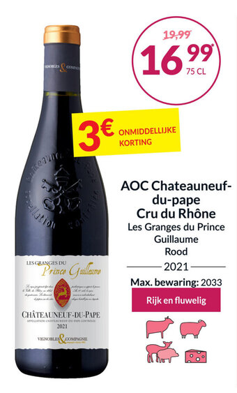Intermarché AOC Chateauneuf- du-pape Cru du Rhône aanbieding