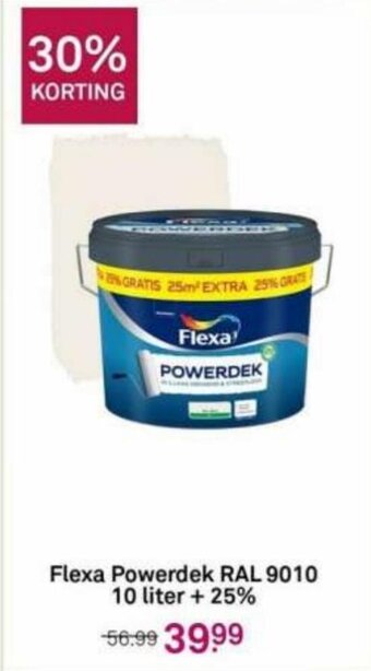 Karwei Flexa Powerdek RAL 9010 10 liter + 25% aanbieding