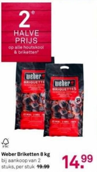 Weber Briketten 8 kg bij aankoop van 2 stuks,