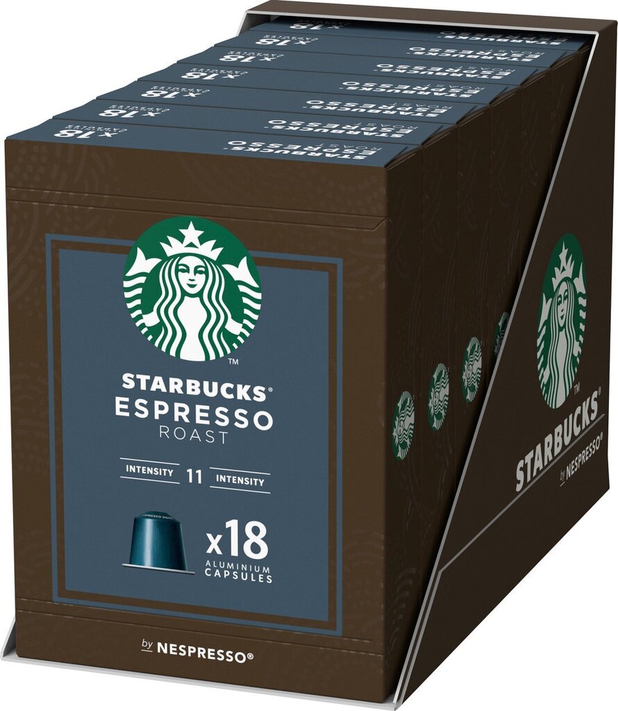 Starbucks by nespresso capsules espresso roast 7 doosjes à 18