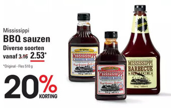 Sligro Mississippi BBQ sauzen aanbieding