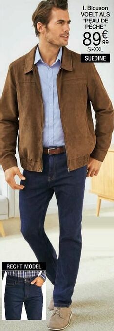 Blouson voelt als peau de pêche