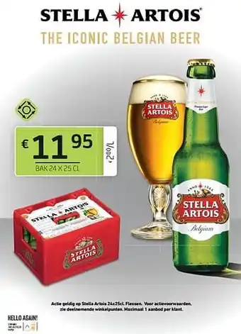 BelBev Stella artois bak aanbieding