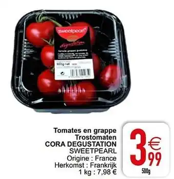 Cora Tomates en grappe trostomaten cora degustation aanbieding