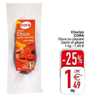Cora Chorizo cora aanbieding