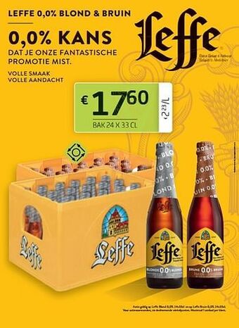 BelBev Leffe 0,0% blond + bruin aanbieding