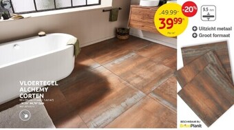 Brico Vloertegel alchemy corten aanbieding
