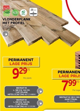 Brico Vlonderplank met profiel aanbieding