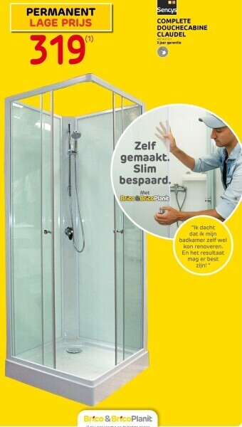 Brico Complete douchecabine claudel aanbieding