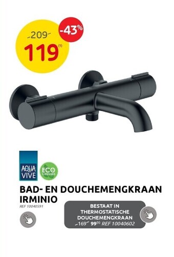 Bad- en douchemengkraan irminio