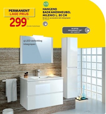 Brico Hangend badkamermeubel milenio l. 80 cm aanbieding