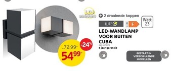 Brico Led-wandlamp voor buiten cuba aanbieding