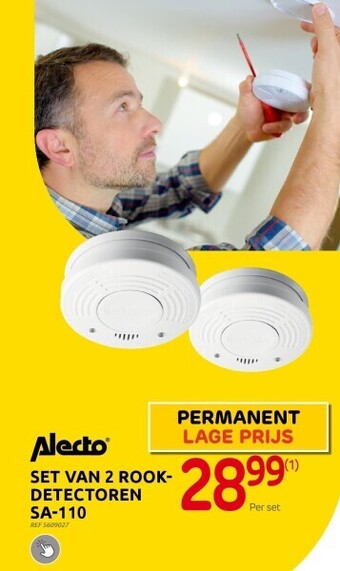 Brico Set van 2 rookdetectoren sa-110 aanbieding