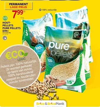 Brico Houtpellets pure pellets din+ aanbieding