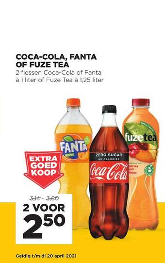 Jumbo Coca-cola, Fanta Of Fuze Tea aanbieding