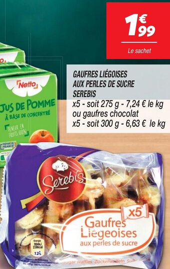 SEREBIS GAUFRES LIÉGOISES AUX PERLES DE SUCRE