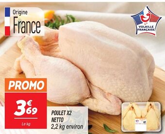 POULET X2 NETTO 2,2 kg