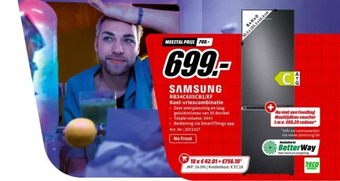 MediaMarkt Samsung rb34c605cb1/ef koel-vriescombinatie aanbieding